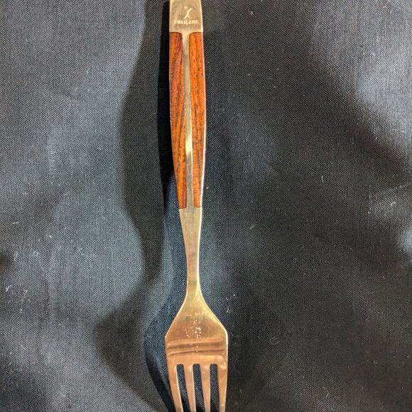 Flatware set VTG Rosewood & Bronze 36 pieces wood case MCM Jean Claude Utensils - Picture 10 of 16